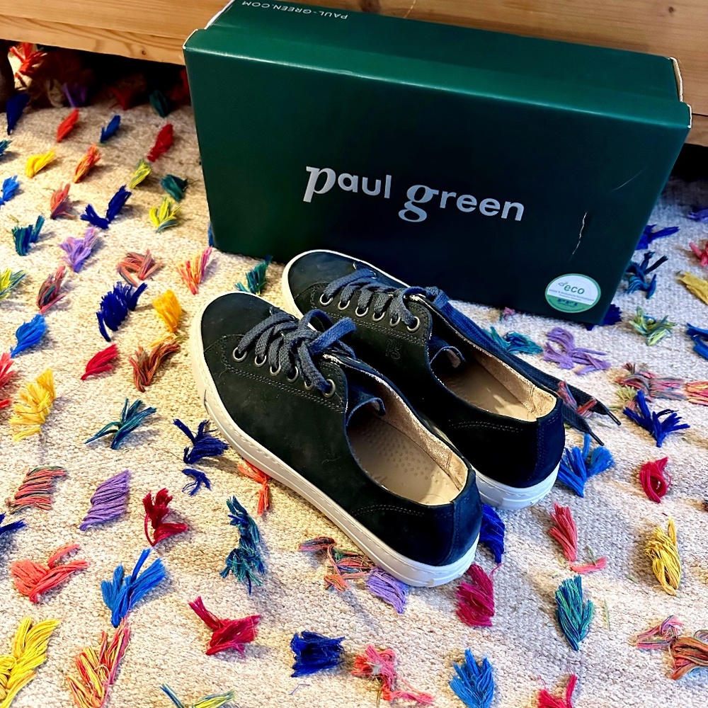 Paul Green side blue sneakers 8.5